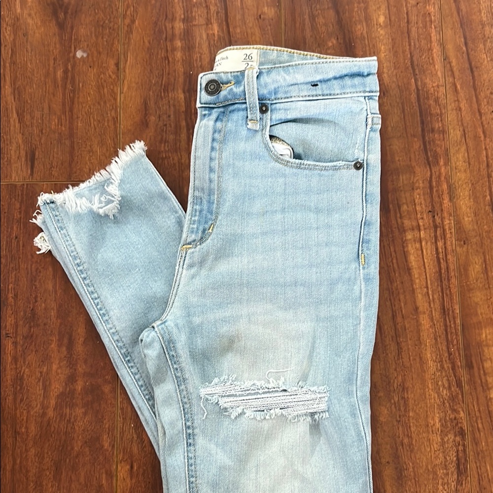 Light Blue Distressed Women's Jeans